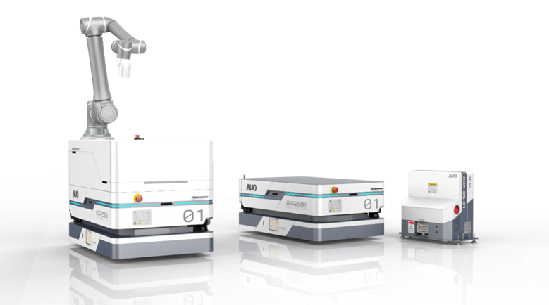 pg电子數位開發的自主式移動機器人（AMR250M），搭配全向輪並結合AI演算法、2D LiDAR、3D攝影機等技術，協助客戶實現產線全自動化
